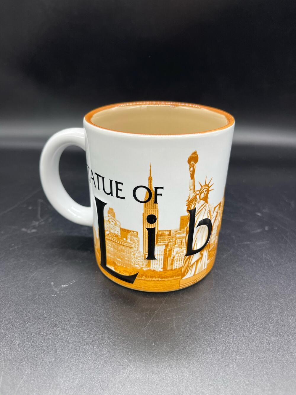Statue of Liberty Embossed Coffee Mug Cup NY New York